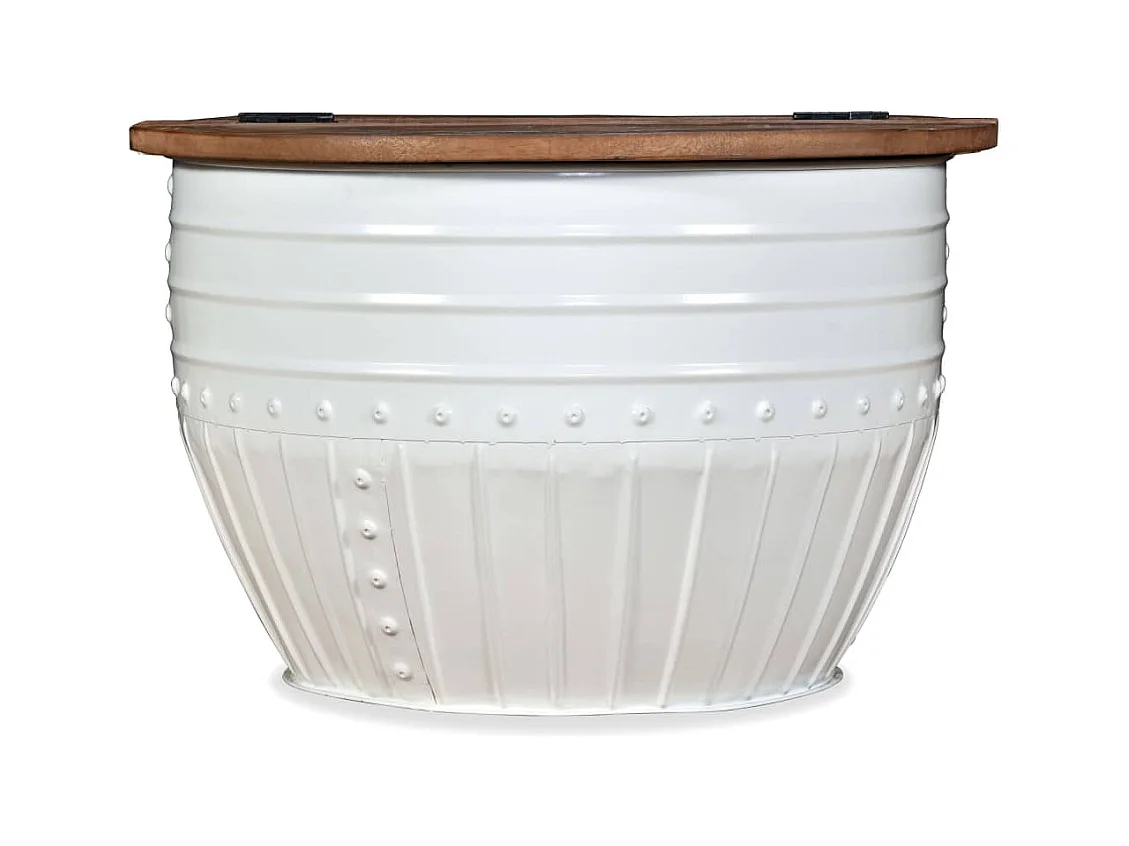 Mesa de centro | Mesa de café | Mesa auxiliar 3 piezas Blanco 47.5x47.5x27 cm SHL4363