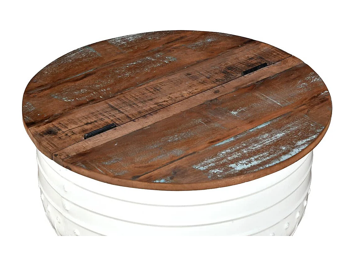 Mesa de centro | Mesa de café | Mesa auxiliar 3 piezas Blanco 47.5x47.5x27 cm SHL4363