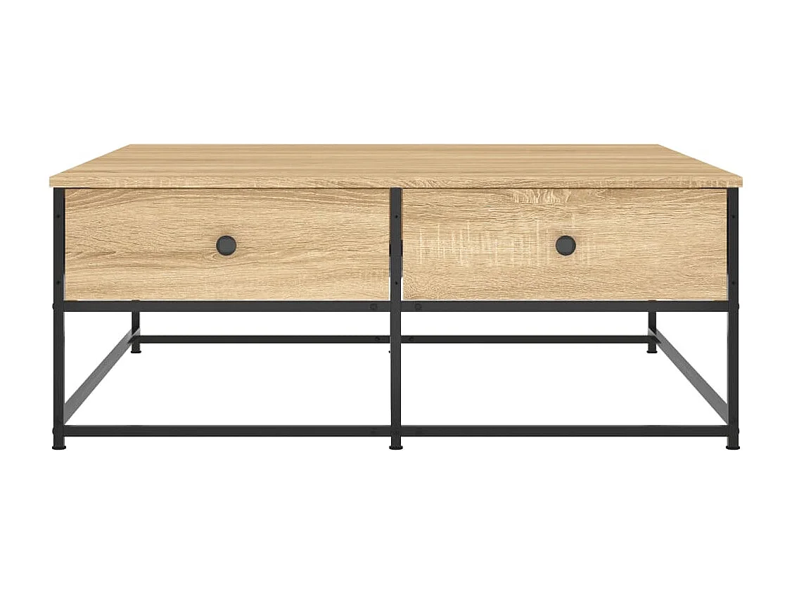 Table basse salon-Table d'appoint chêne sonoma 100x99x40 cm bois d'ingénierie SHL62455