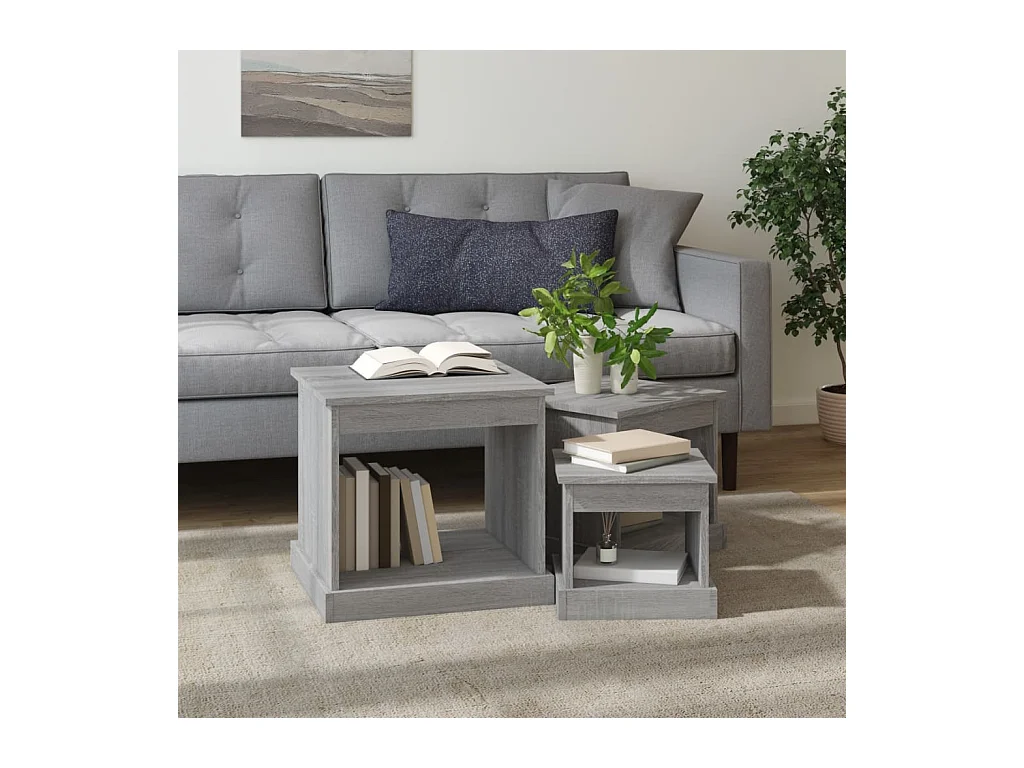 Mesa de centro | Mesa auxiliar madera contrachapada marrón roble 102x50x44 cm SHL2389