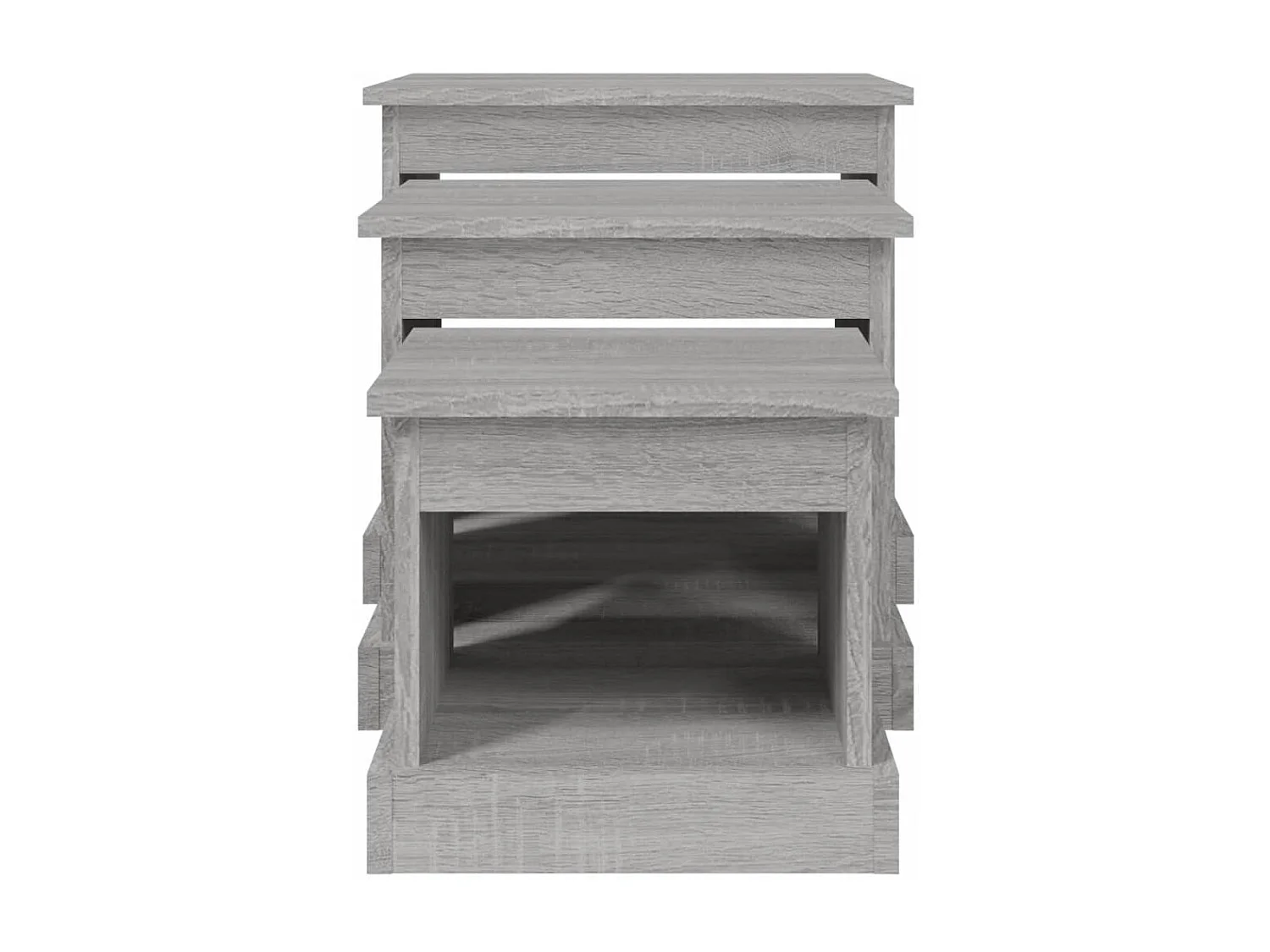 Couchtisch 3er Set-Sofatisch-Beistelltisch Grau Sonoma Holzwerkstoff SHL79575