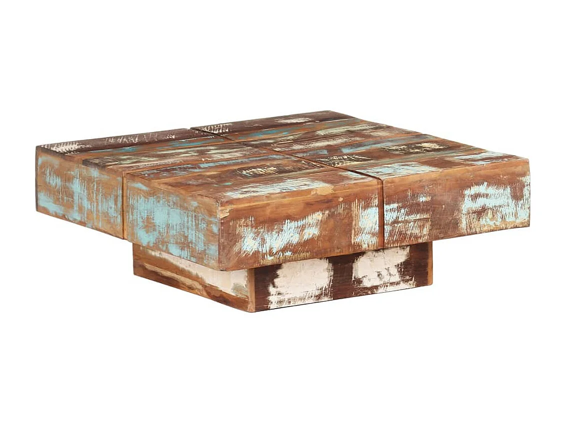 Mesa de centro | Mesa de apoio | Mesa de café 80x80x28 cm madeira recuperada maciça