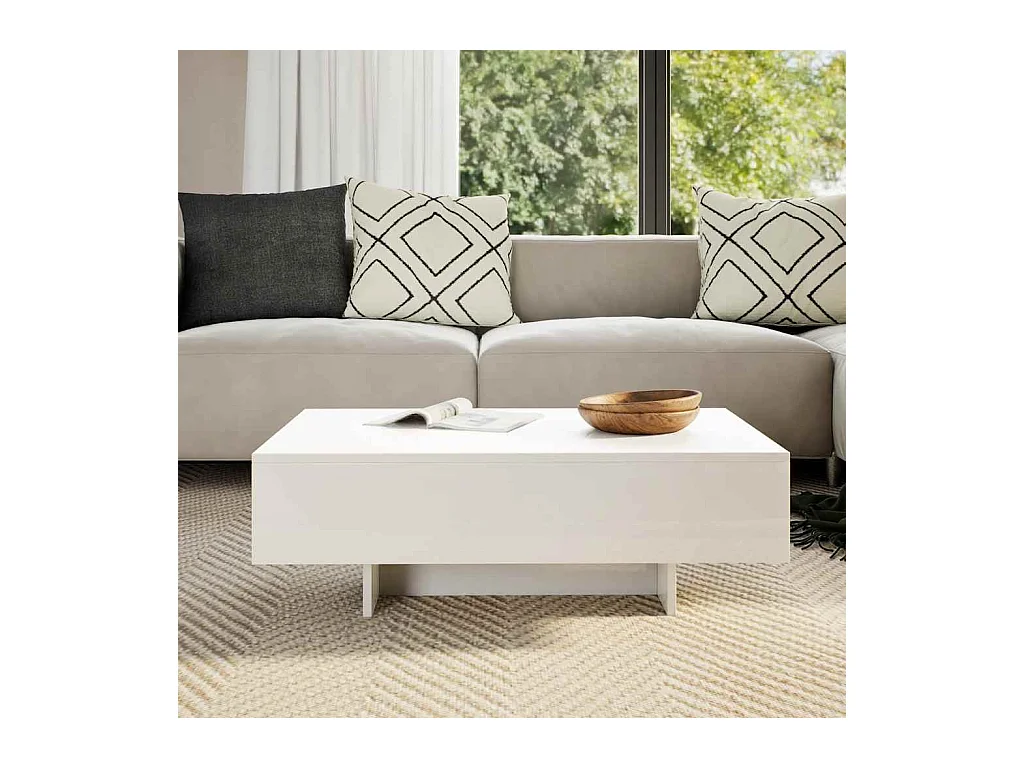 Mesa de centro | Mesa auxiliar salon madera contrachapada roble ahumado 50x50x35 cm SHL767