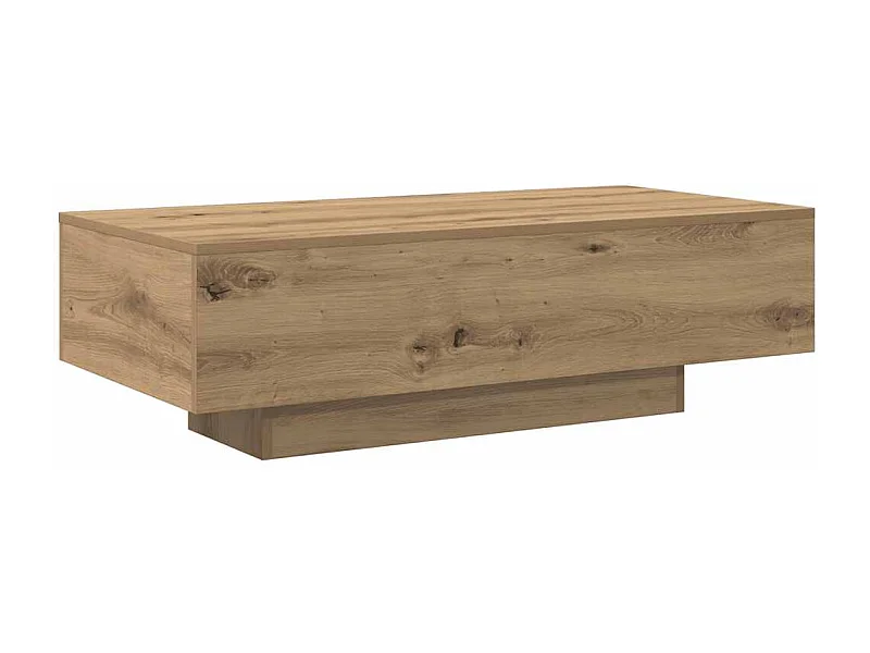 Mesa de centro-Mesa auxiliar MDF y hierro marrón claro y negro 90x45x40 cm SHL3111
