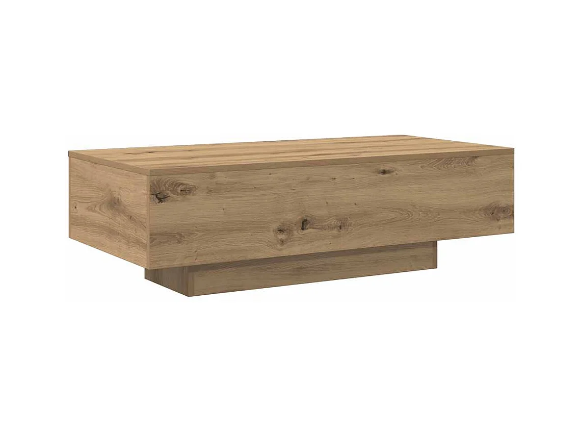 Mesa de centro-Mesa auxiliar MDF y hierro marrón claro y negro 90x45x40 cm SHL3111