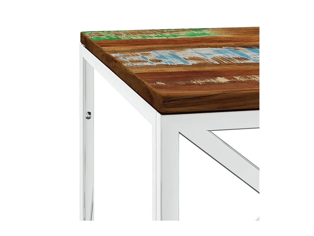 Mesa de centro | Mesa auxiliar con Infinity LED blanco 40x40x50 cm SHL531505