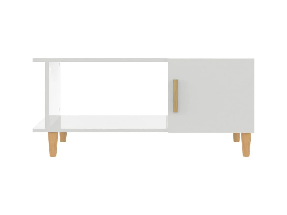 Mesa de centro | Mesa auxiliar madera contrachapada blanco 80x80x36,5 cm SHL3788