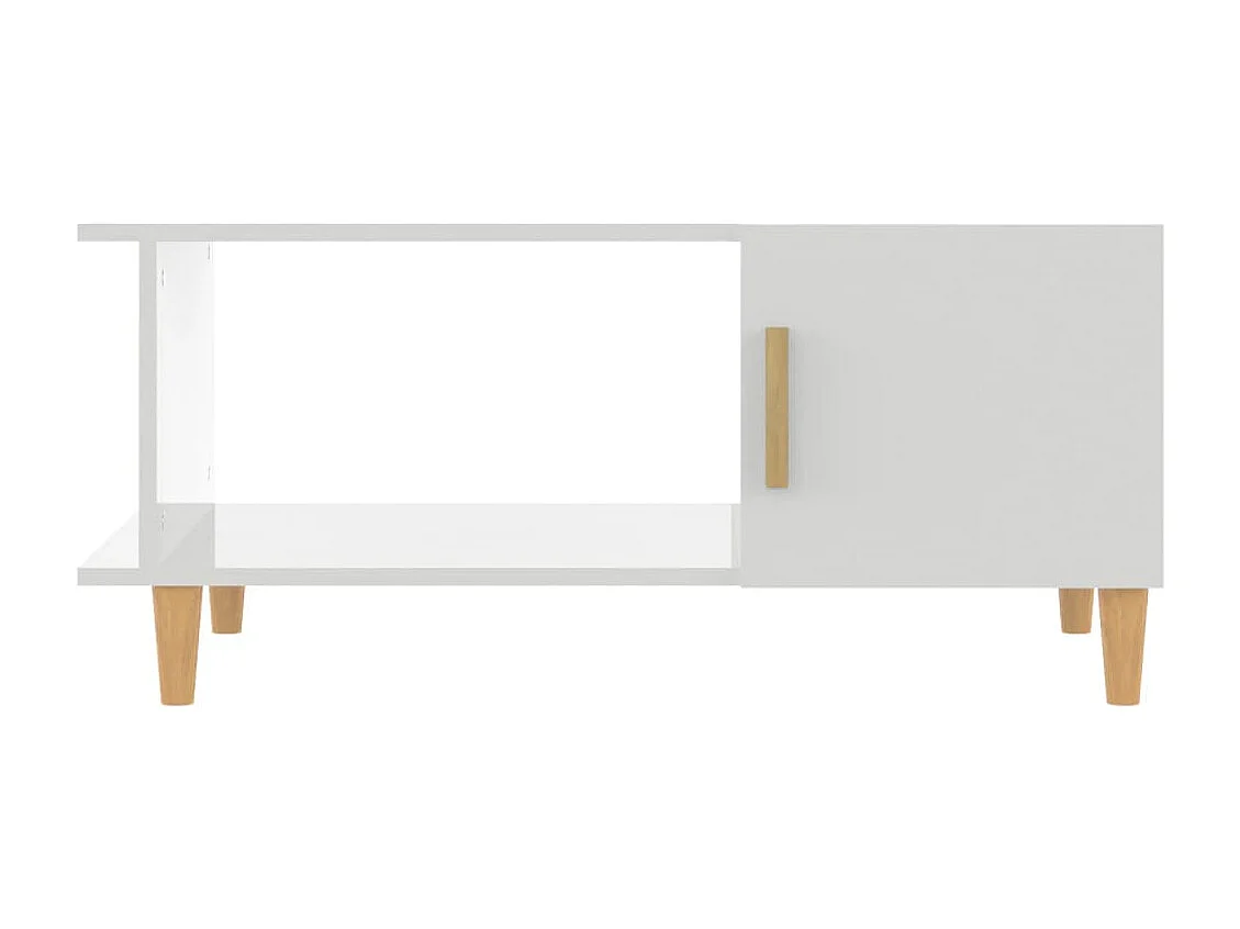 Couchtisch-Sofatisch-Beistelltische Hochglanz-Weiß 90x50x40 cm Holzwerkstoff SHL78253