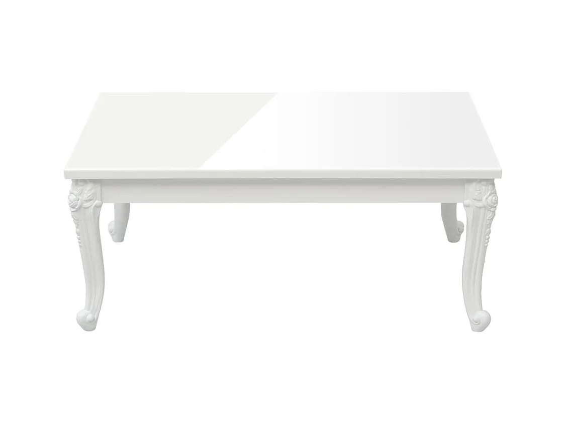 Table basse salon-Table d'appoint blanc brillant 100x50x42 cm bois d'ingénierie SHL97494