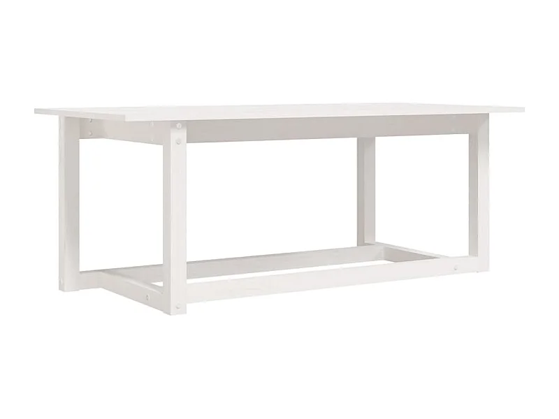 Table basse salon-Table d'appoint Blanc 110x55x45 cm Bois massif de pin SHL61086