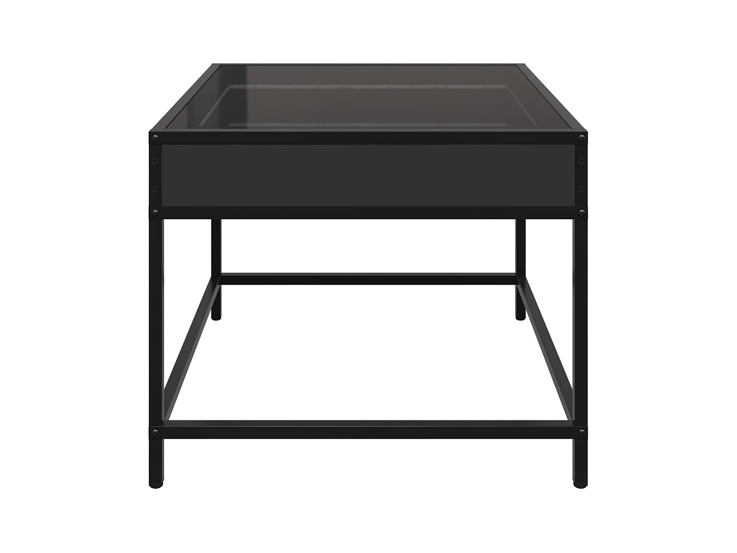 Mesa de centro-Mesa auxiliar madera de ingeniería negra 40x40x42 cm SHL118015
