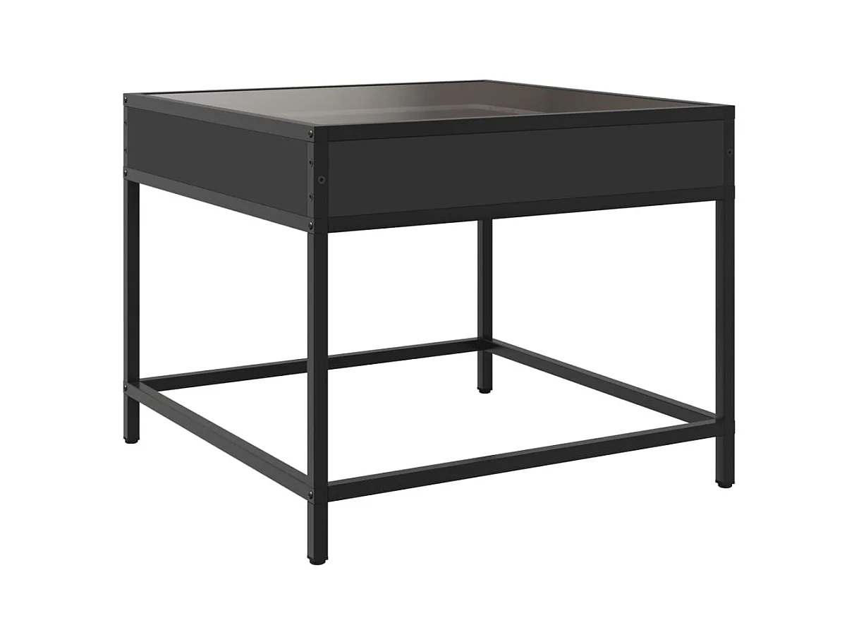 Mesa de centro-Mesa auxiliar madera de ingeniería negra 40x40x42 cm SHL118015