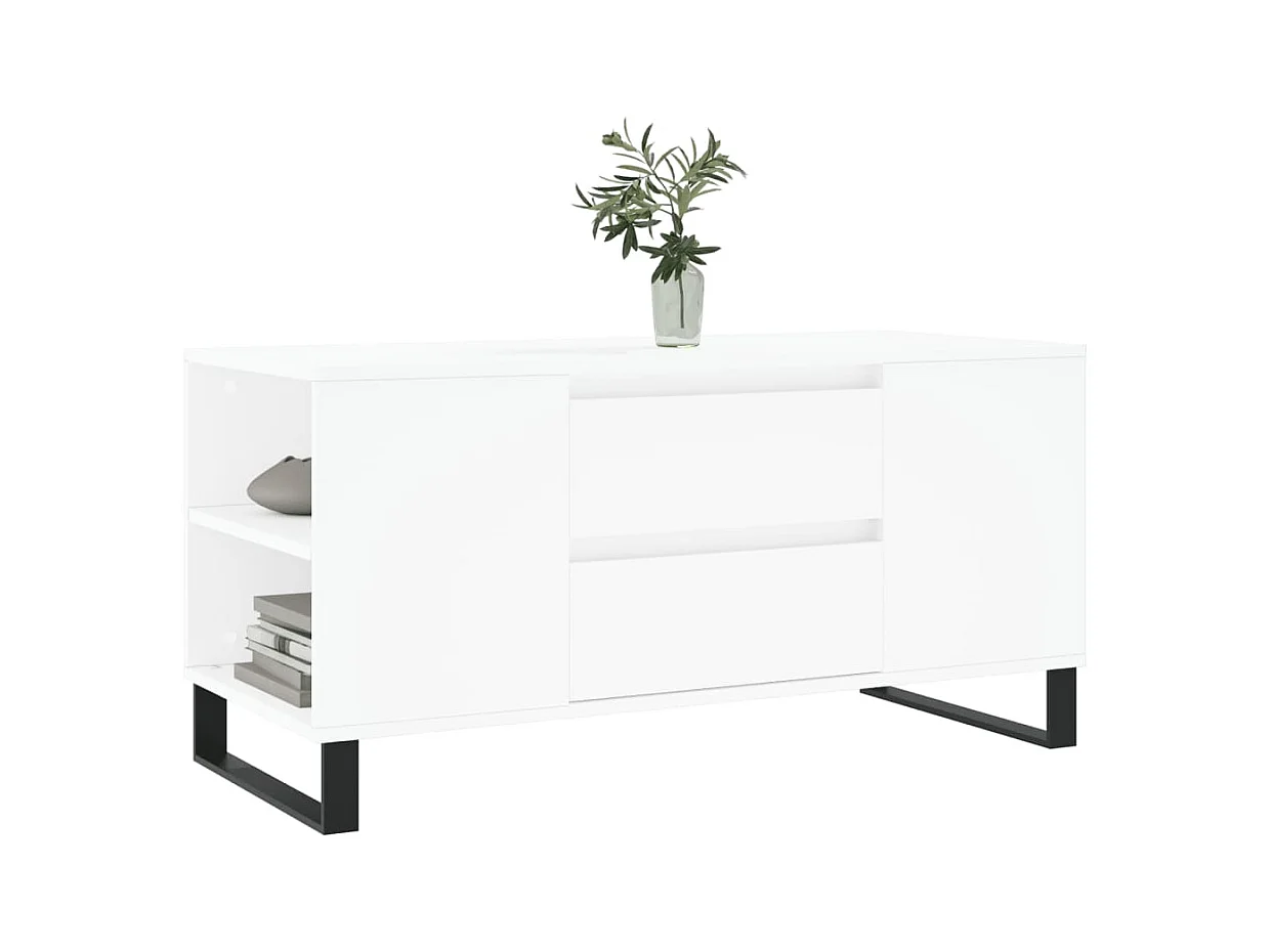 Mesa de centro | Mesa auxiliar superficie vidrio transparente acero 50x50x40 cm SHL3746