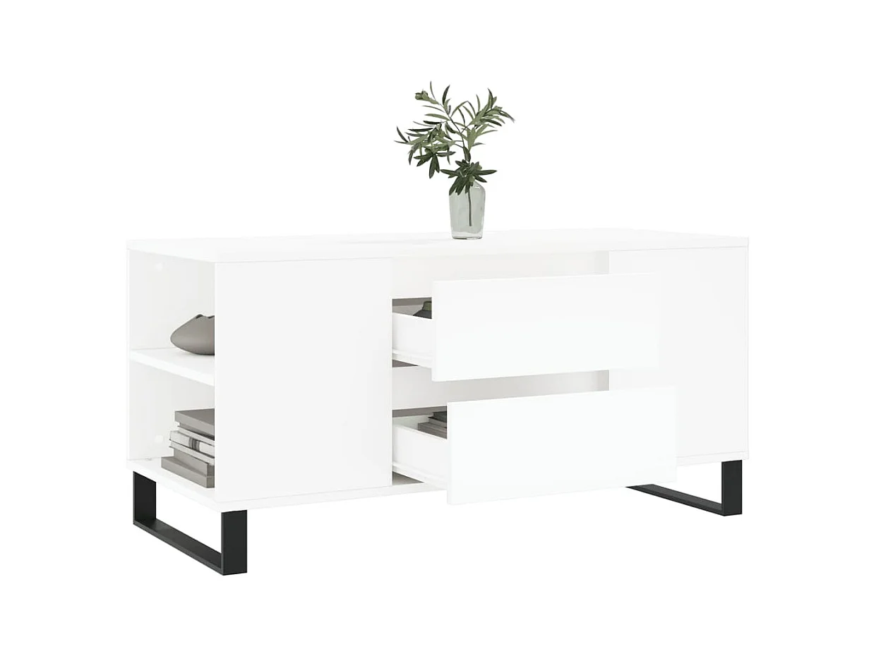 Mesa de centro | Mesa auxiliar superficie vidrio transparente acero 50x50x40 cm SHL3746