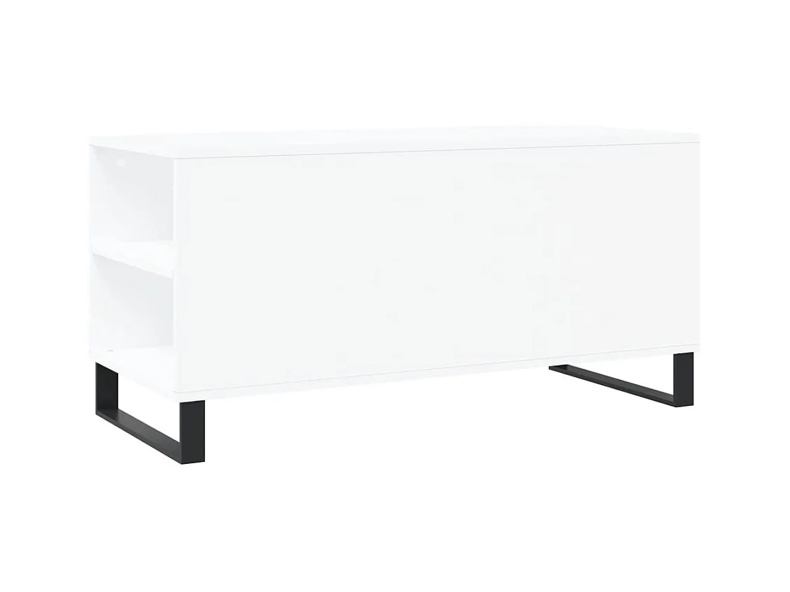 Mesa de centro | Mesa auxiliar superficie vidrio transparente acero 50x50x40 cm SHL3746