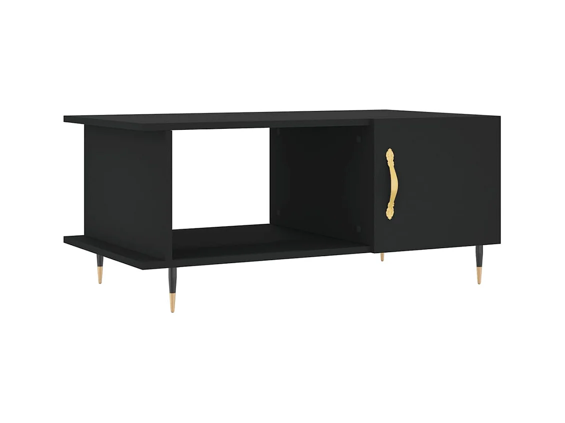 Table basse salon-Table d'appoint noir 90x50x40 cm bois d'ingénierie SHL64161