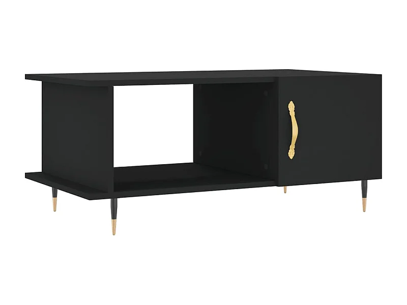 Table basse salon-Table d'appoint noir 90x50x40 cm bois d'ingénierie SHL64161