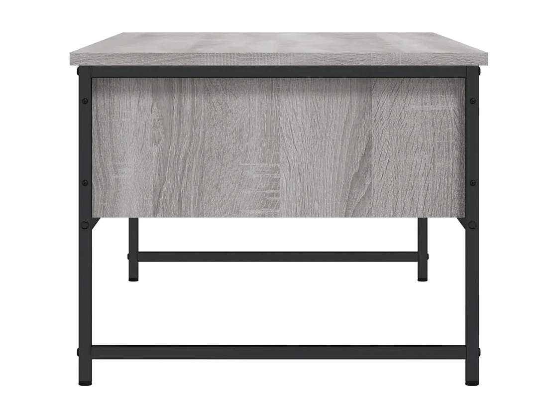 Mesa de centro-Mesa auxiliar de madera maciza de acacia 88x50x42 cm SHL2979