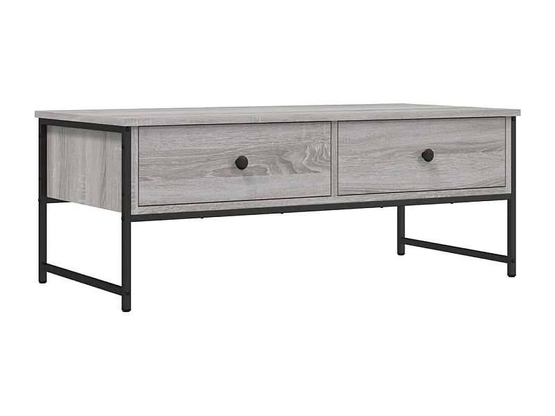 Mesa de centro-Mesa auxiliar de madera maciza de acacia 88x50x42 cm SHL2979