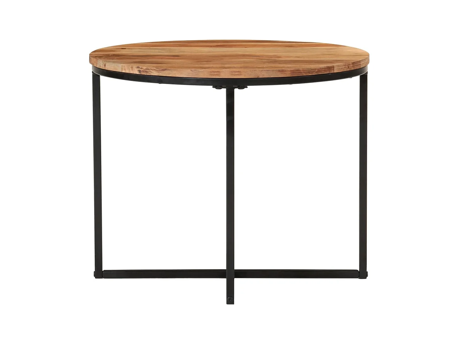 Table basse salon-Table d'appoint 55x55x45 cm bois massif acacia et fer SHL22686