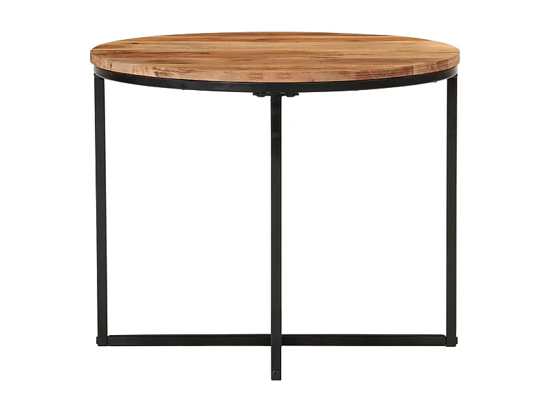 Couchtisch-Sofatisch-Beistelltische 55x55x45 cm Massivholz Akazie und Eisen SHL85199