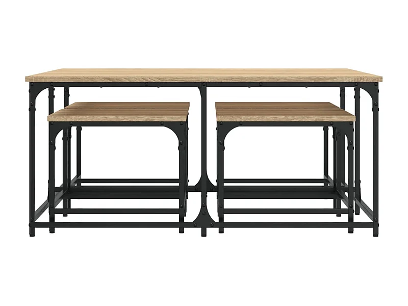 Mesa de centro-Mesa auxiliar con 4 cajones blanco SHL2160