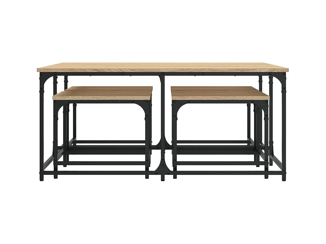 Tables basses gigognes 5 pcs chêne sonoma bois d'ingénierie SHL6015