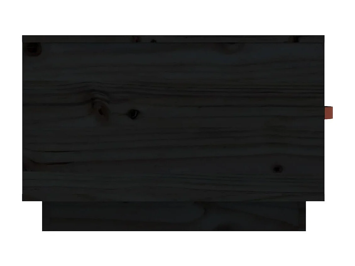 Couchtisch-Wohnzimmertisch-Beistelltische Schwarz 60x53x35 cm Massivholz Kiefer SHL10942