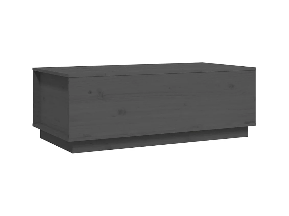 Table basse salon-Table d'appoint Gris 100x50x35 cm Bois massif de pin SHL29849