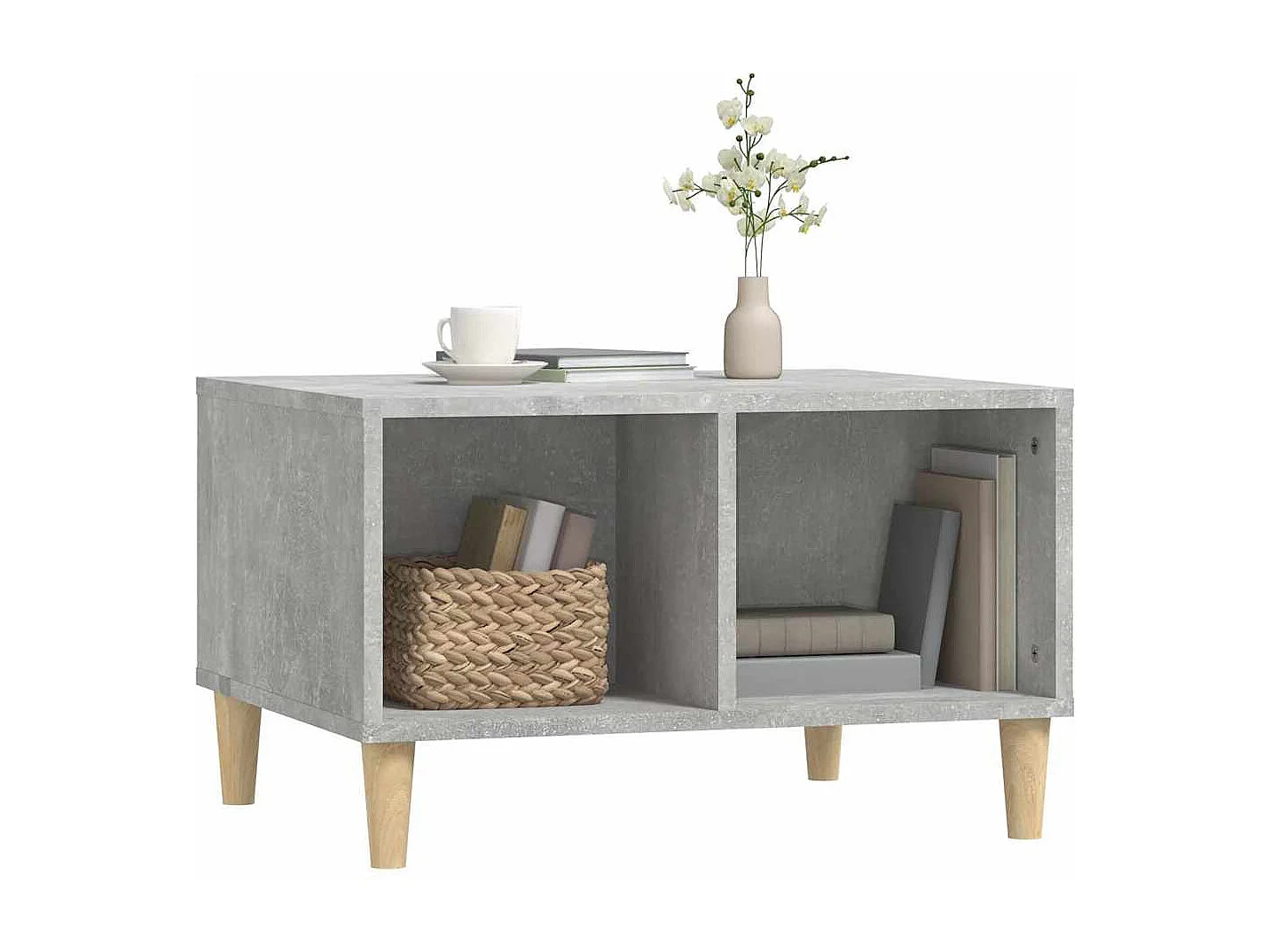 Mesa de centro | Mesa auxiliar madera contrachapada roble marrón 90x50x40 cm SHL4619