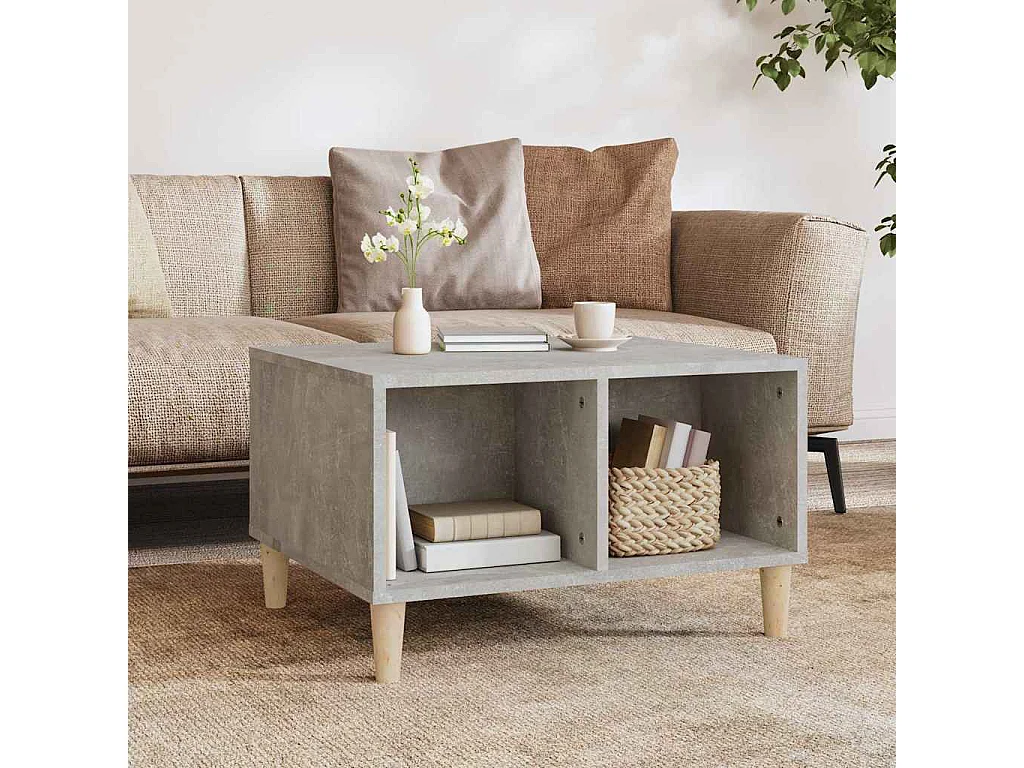 Mesa de centro | Mesa auxiliar madera contrachapada roble marrón 90x50x40 cm SHL4619