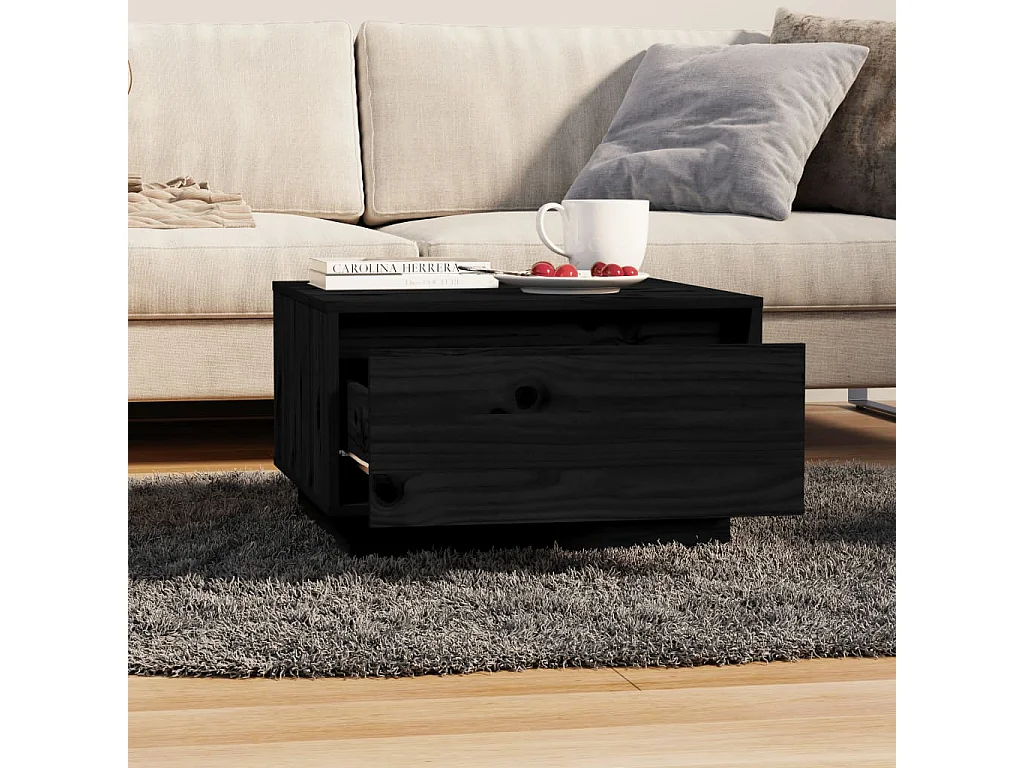 Mesa de centro | Mesa auxiliar madera contrachapada blanco brillo 90x44,5x45 cm SHL3785