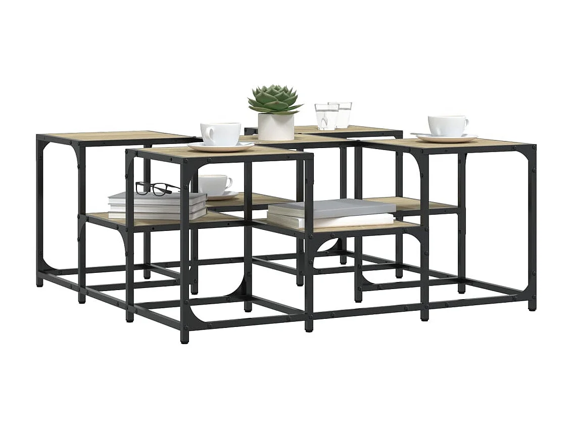 Table basse salon-Table d'appoint chêne sonoma 91x91x40 cm bois d'ingénierie SHL89525