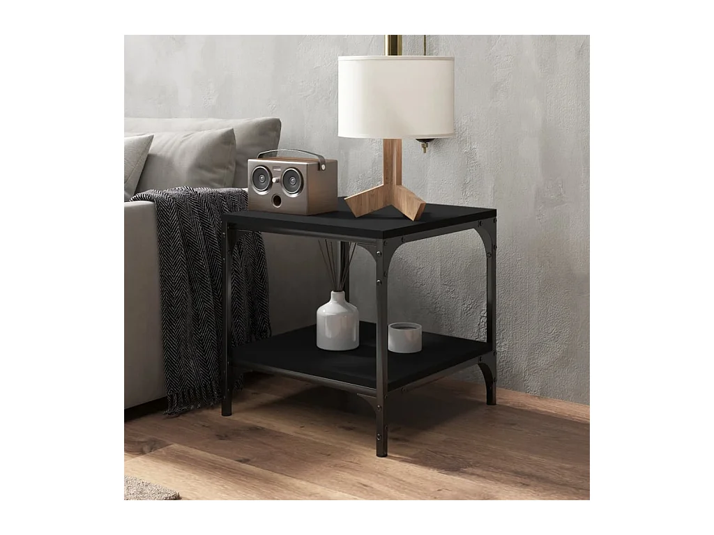 Mesa de centro | Mesa auxiliar madera contrachapada roble ahumado 60x44,5x45 cm SHL4544