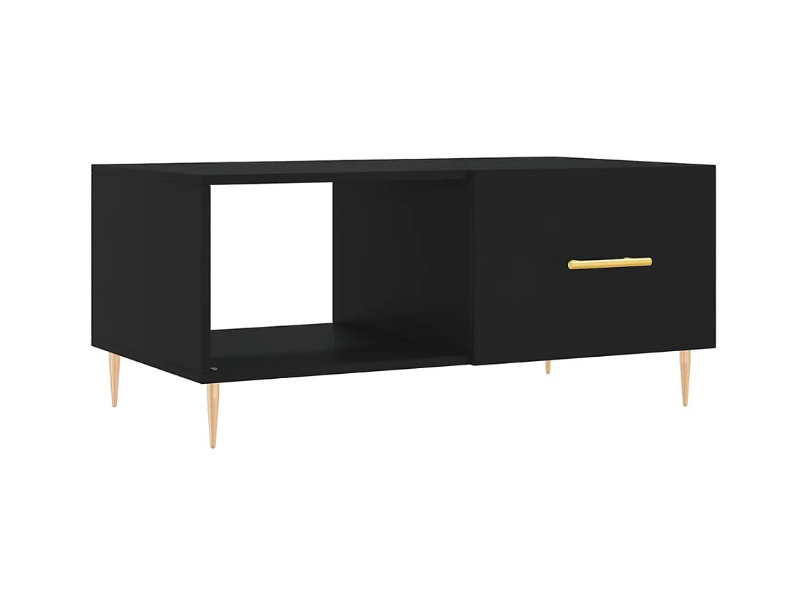 Mesa de centro | Mesa auxiliar madera de ingeniería negra 102x55x42 cm SHL157276