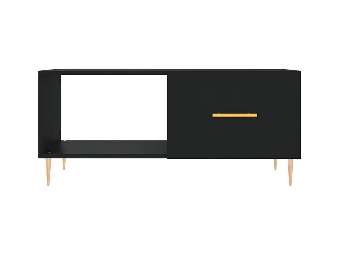 Mesa de centro | Mesa auxiliar madera de ingeniería negra 102x55x42 cm SHL157276