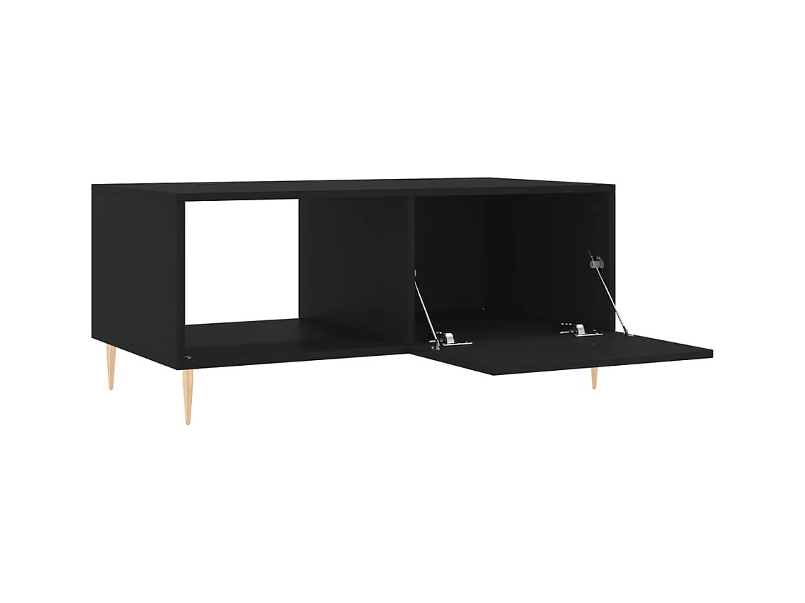 Mesa de centro | Mesa auxiliar madera de ingeniería negra 102x55x42 cm SHL157276