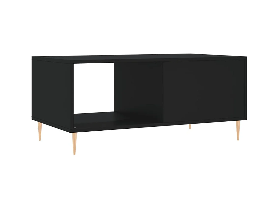 Mesa de centro | Mesa auxiliar madera de ingeniería negra 102x55x42 cm SHL157276
