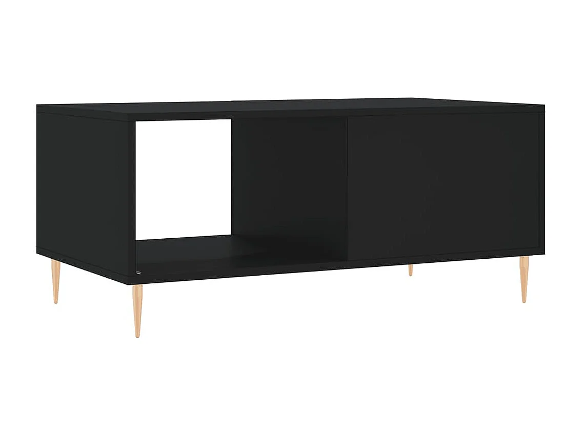 Mesa de centro | Mesa auxiliar madera de ingeniería negra 102x55x42 cm SHL157276