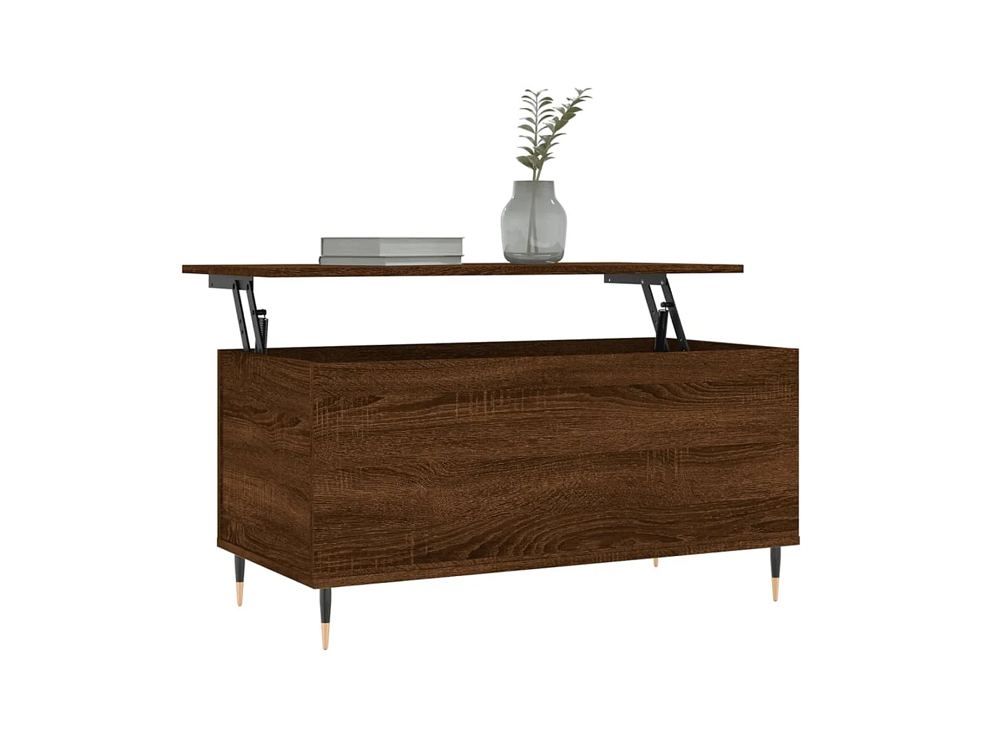 Mesa de centro | Mesa auxiliar superficie de vidrio acero 98,5x50x45 cm SHL783461