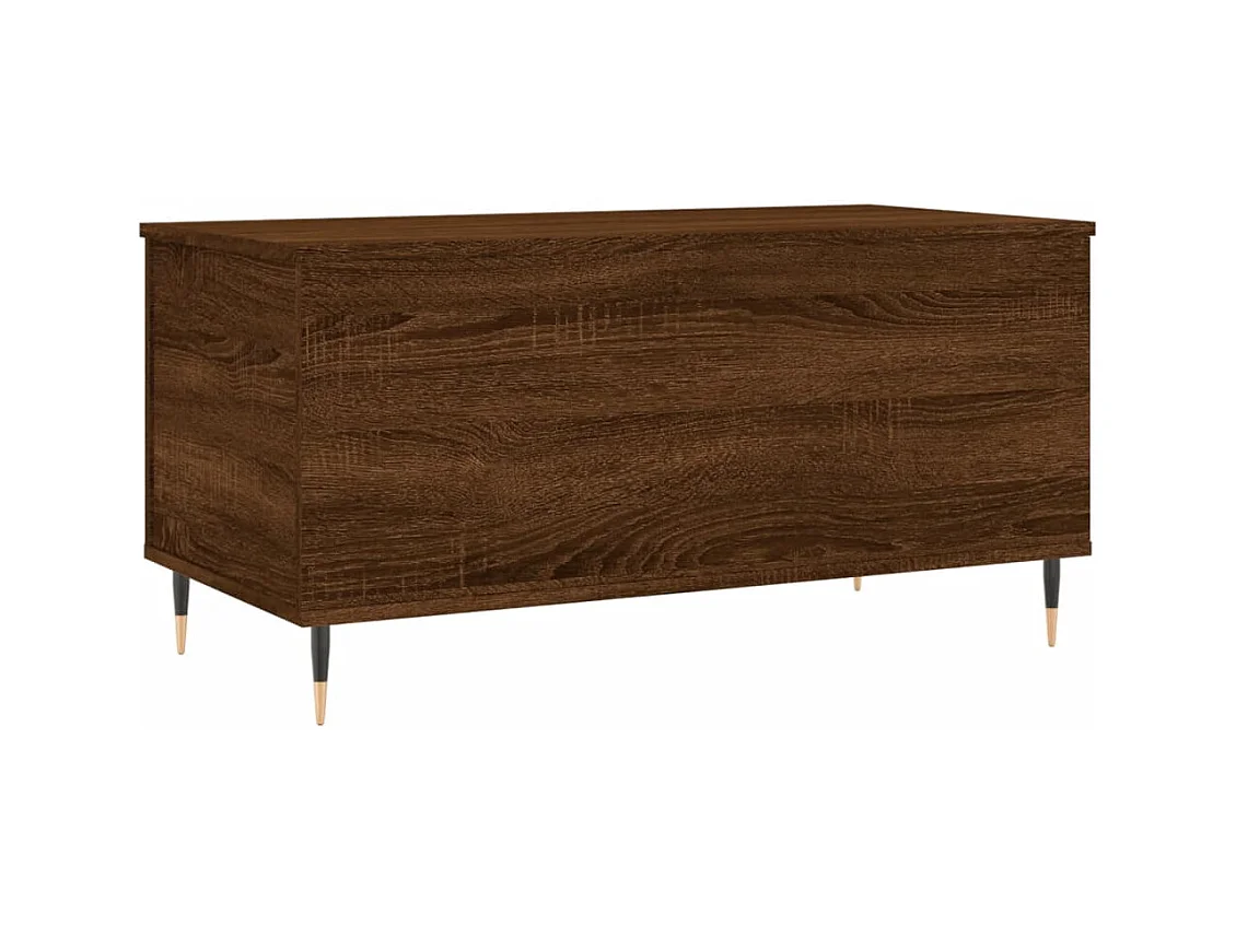 Mesa de centro | Mesa auxiliar superficie de vidrio acero 98,5x50x45 cm SHL783461