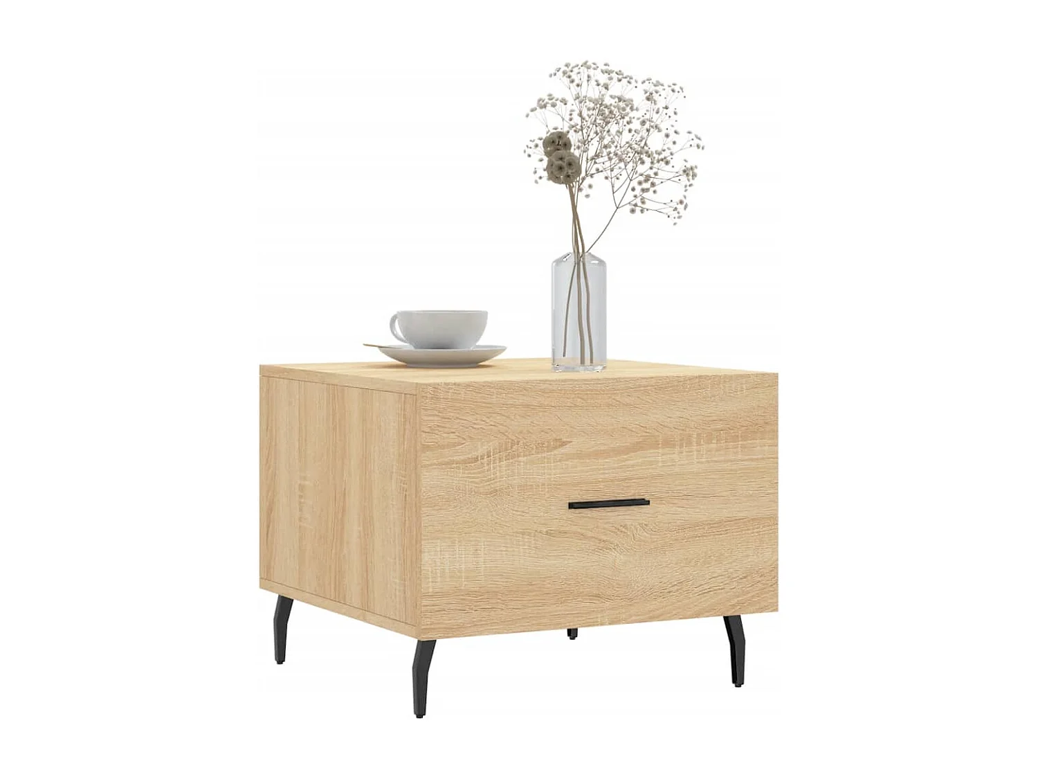 Conjunto de 2 Mesas de Centro | Mesa de apoio | Mesa de café 50x50x40cm deriv. madeira carvalho sonoma