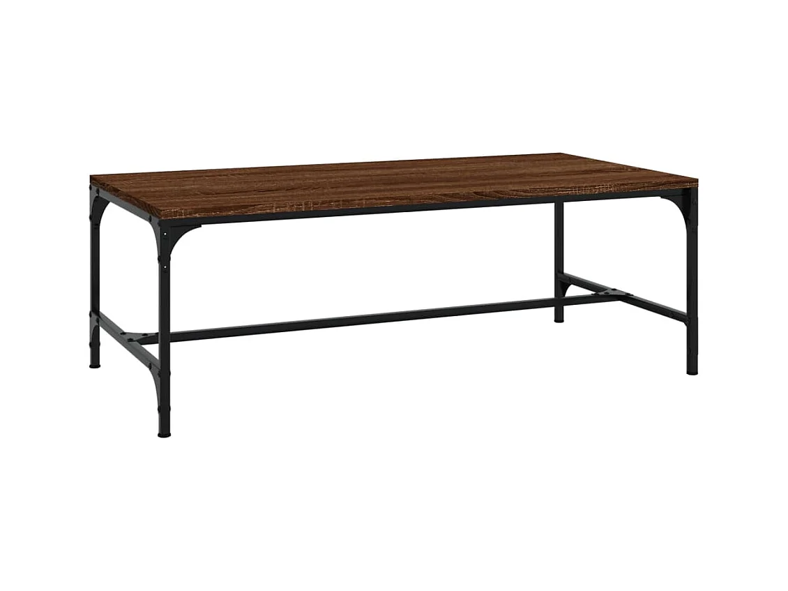 Mesa de centro | Mesa de apoio 100x50x35 cm derivados madeira carvalho castanho