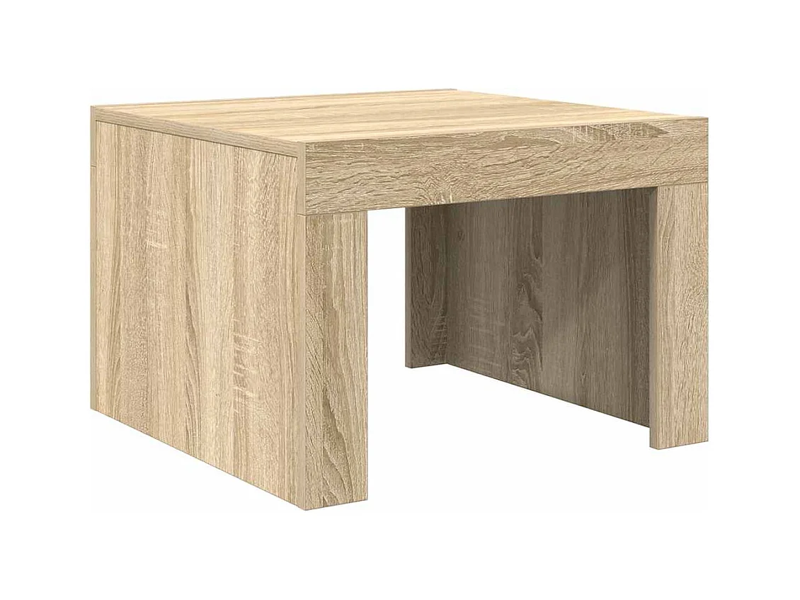 Mesa de centro | Mesa auxiliar de madera maciza de mango rugosa 100x100x35 cm SHL4919