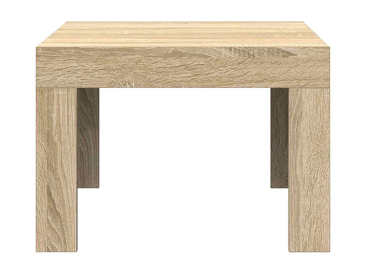 Mesa de centro | Mesa auxiliar de madera maciza de mango rugosa 100x100x35 cm SHL4919