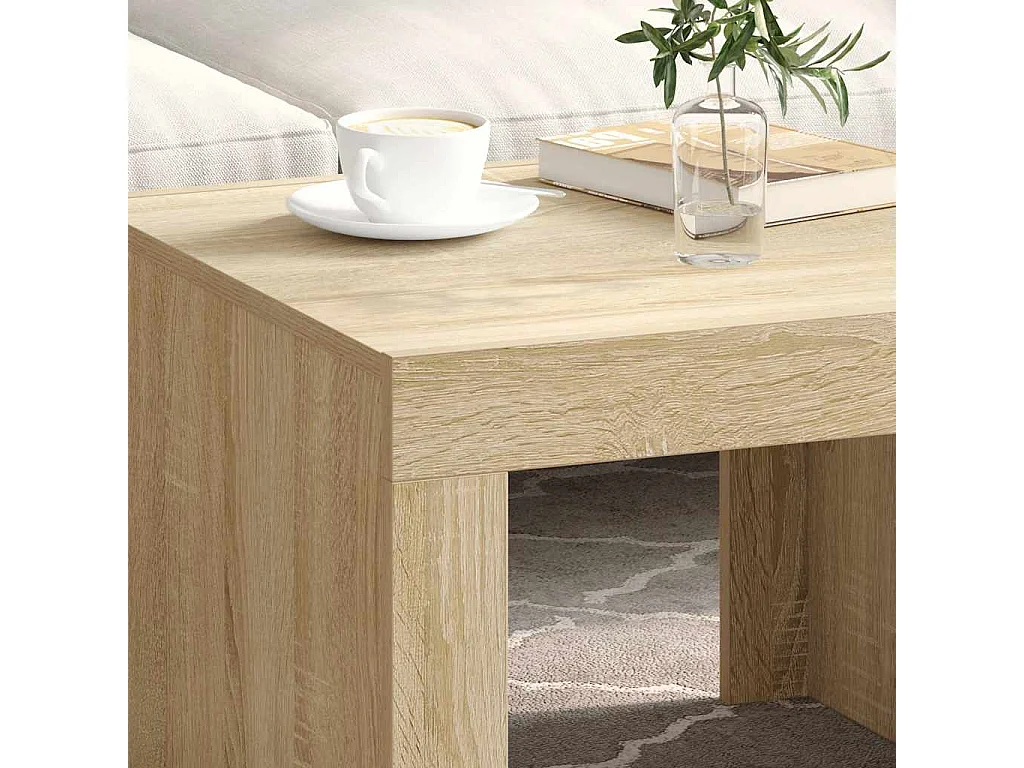 Couchtisch-Sofatisch-Beistelltische Sonoma-Eiche 50x50x35 cm Holzwerkstoff SHL21804