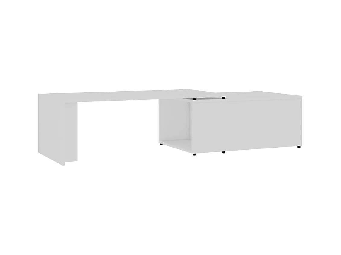 Table basse salon-Table d'appoint Blanc 150x50x35 cm Bois d'ingénierie SHL40370