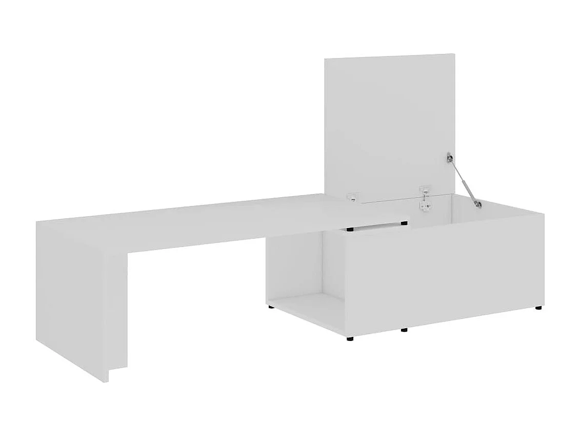 Table basse salon-Table d'appoint Blanc 150x50x35 cm Bois d'ingénierie SHL40370