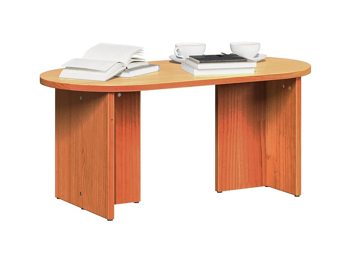 Mesas de centro apilables | Mesa auxiliar 2 piezas madera maciza SHL4956