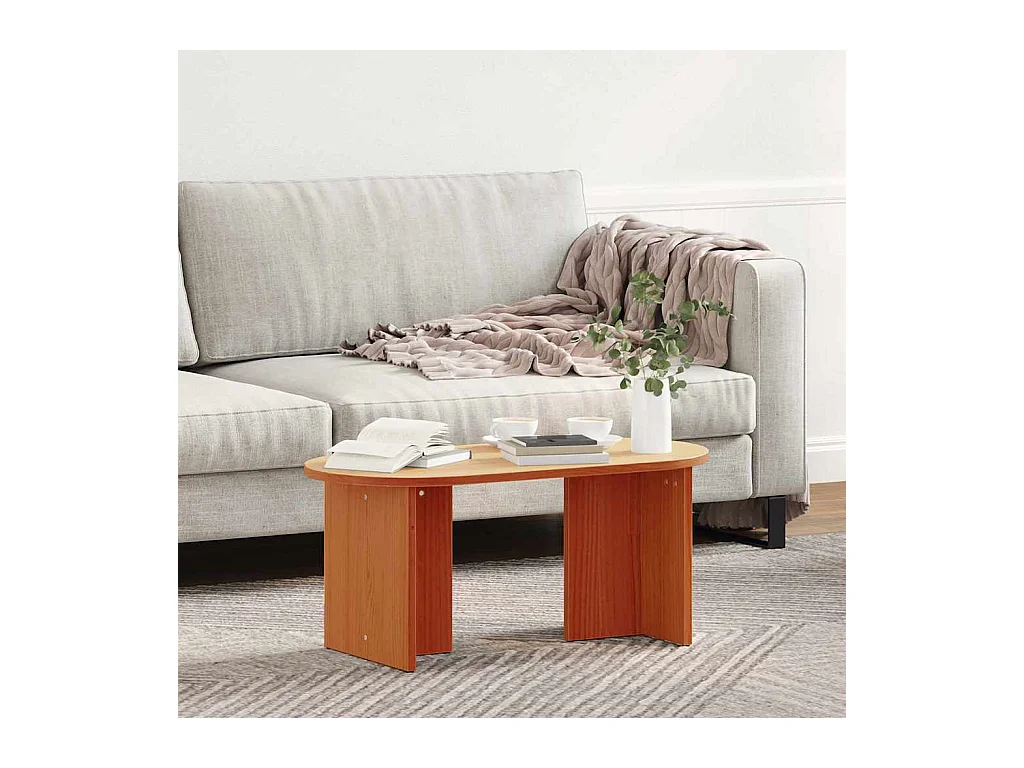 Mesas de centro apilables | Mesa auxiliar 2 piezas madera maciza SHL4956